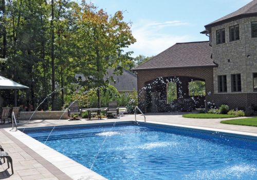 Rectangle Geometric Vinyl Liner customer pool